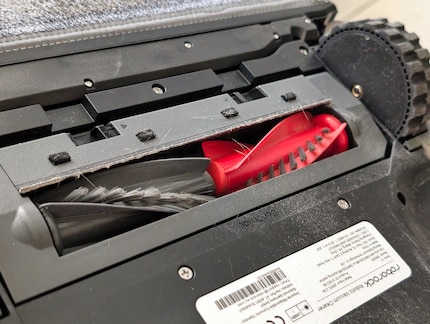 Je n'ai nettoyé la brosse qu'à la fin - presque aucun poil dedans.
