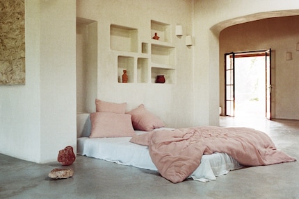 The muslin bed linen’s supposed to be super soft and easy to maintain.