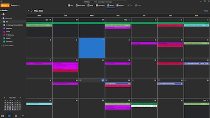 De em-client kan niet alleen worden gebruikt voor e-mails, maar ook als kalender.