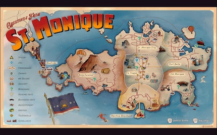 Je commence mon aventure sur l'île de Sainte Monique.
