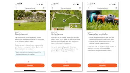 De instructies in de app leiden je door het instellen van een irrigatiezone.