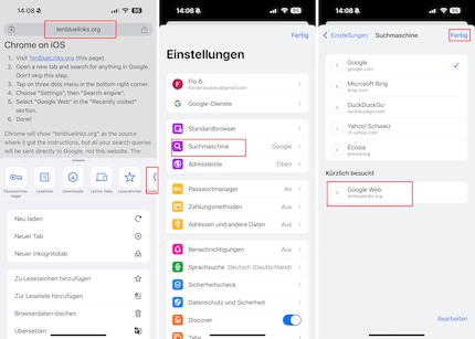 Mobiel werkt ook onder Chrome.