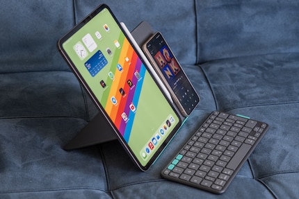 De Logitech Flip Folio is flexibel en kan zelfs in portretmodus worden gebruikt.