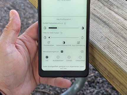 De beeldinstellingen kunnen voor elke app worden opgeslagen.