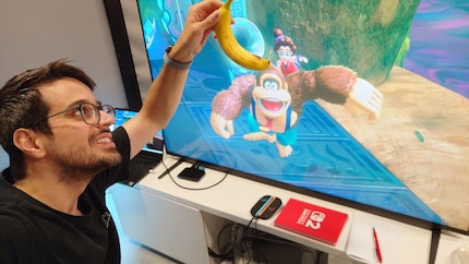 Ik plaag de aap met een banaan. Zal dat goed zijn? 