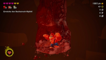 Hier probeer ik uit hoe diep Donkey Kong kan graven. Wat blijkt: heel, heel diep.