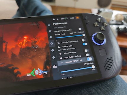 HDR is niet beschikbaar, maar hij heeft een hogere framerate dan het Steam Deck en de VRR.
