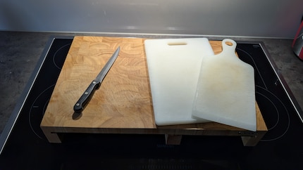 Mijn collega Patrick gebruikt ook zowel hout als plastic.