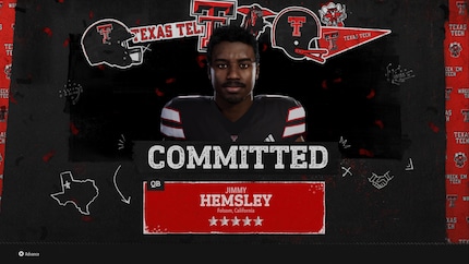 Le quarterback Jimmy Hemsley doit être le futur de ma dynastie universitaire.