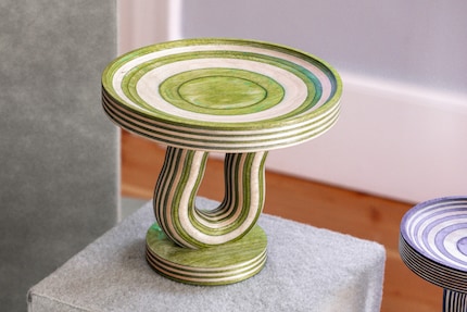 Circus Serving Plates, coloured veneer.