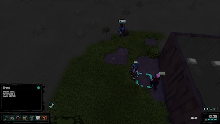 Na vier uur spelen krijg ik uit het niets voor het eerst bezoek van andere mensen. Er is echter geen echte interactie. Ik herken nauwelijks iets door de nacht.