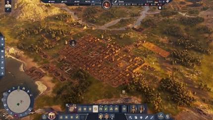 Een klein uur in het spel is mijn stad gegroeid tot bijna 1000 inwoners - en mijn plebejers (het tweede bevolkingsniveau) zijn al behoorlijk veeleisend.