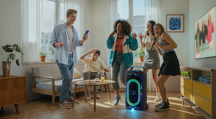 Les haut-parleurs offrent de nombreuses connexions, des batteries solides et des LED.