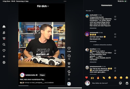 I can see the comment column right next to the videos.