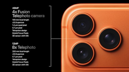 Wat Apple «8× Telefoto» noemt, is niets meer dan een digitale uitsnede van de nieuwe quad-telefotocamera.