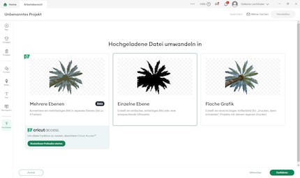 ... en dan het bestand converteren voor de ontwerpruimte. 