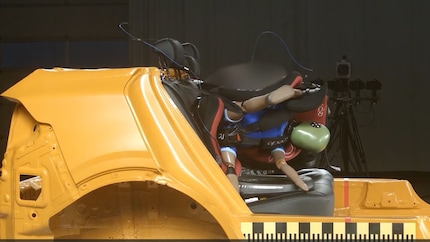 Der Reecle 360 mit einem 15 Kilogramm schweren Dummy.