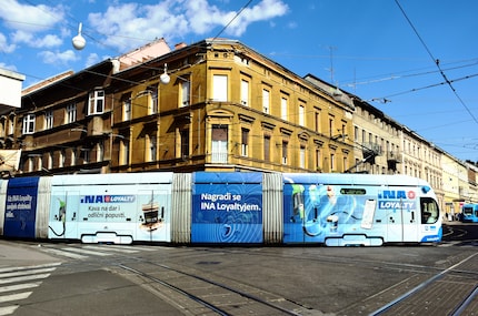 Reclame in plaats van uitzicht, hier in Zagreb.