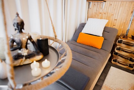 Hier geven Elisabetta en Giovanni hun gasten massages, Reiki en helende kristaltherapieën.