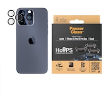 PanzerGlass Hoepels Cameralens Beschermer voor iPhone 2023 6.1 Pro/ 6.7 Pro Max (1 Stuk, iPhone 15 Pro, iPhone 15 Pro Max)