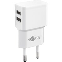 Goobay Dual USB charger 2.4 A - Alimentation USB avec 2 sorties USB - blanc (12 W)
