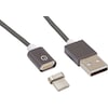 RealPower Magnetische mobiele C synchronisatie- en oplaadkabel voor USB-C, donkergrijs, 1m (1 m)