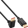 InLine ® DisplayPort 1.4 kabel, 8K4K, schuin omhoog, zwart/goud, 1m (1 m, DisplayPort)
