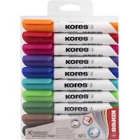 Kores K-Marker - Marqueurs pour tableaux blancs (Multicolore, 10, 5 mm)