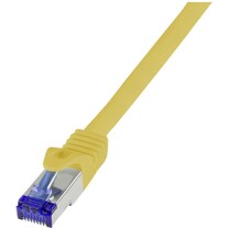 LogiLink Patch cord Ultraflex, Cat.6A, S/FTP, 15 m, yellow withCat.7 raw cable, extra flexible & soft cable m (S/FTP, CAT6a, 15 m)
