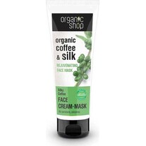 Organic Shop ORGANIC SHOP_Organic Coffe &amp; Silk Face Cream Mask odmładzający krem maseczka do twarzy Jedwab... (75 ml)