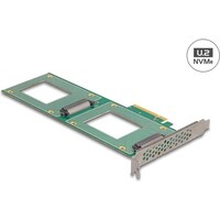 Delock PCI Express 4.0 x8 card to 2 x internal U.2 NVMe SFF-8639 - Bifurcation (LxW: 236 x 87 mm)