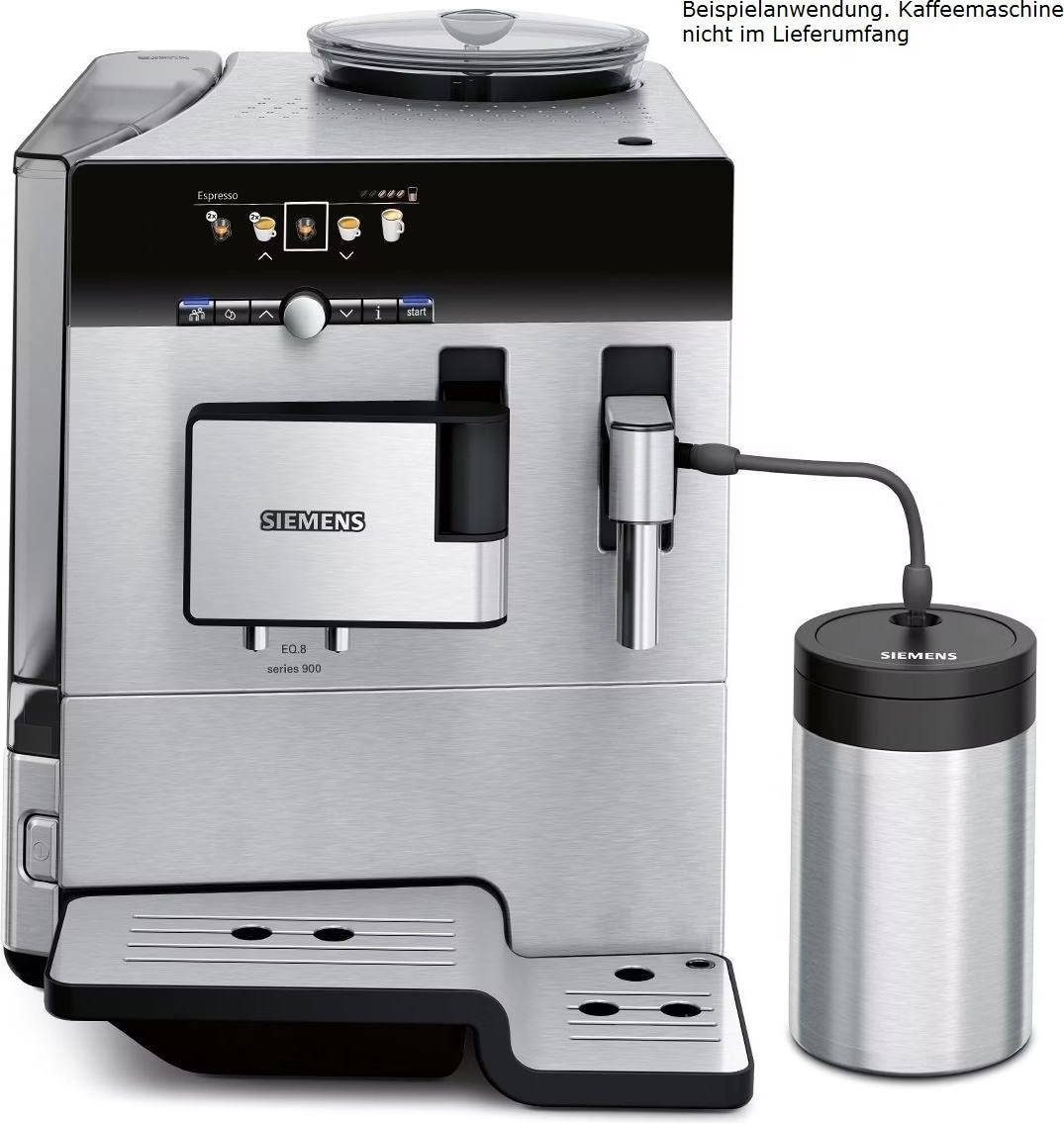 DL-pro Geïsoleerde melktank 0,5 liter compatibel met Siemens EQ TZ80009N TZ80009 koffiemachines met reinigingsborstel