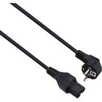 Helos Câble d'alimentation CEE 7/7 (M) coudé à IEC 60320 C15 droit (1.80 m)