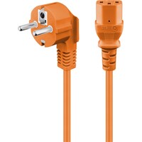 Goobay Goobay Câble de raccordement pour appareils froids, coudé, 5 m, orange (5 m)