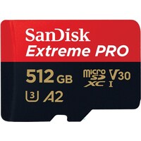 SanDisk Extreme Pro microSD A2 (microSDXC, 512 GB, U3, UHS-I)