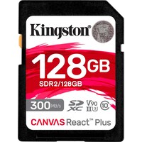 Kingston Canvas React Plus SDXC (SDXC, 128 Go, U3, UHS-II)