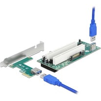 Delock Riser kaart PCI Express x1 naar 2 x PCI 32 bit slot met 60 cm kabel