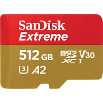SanDisk Extreme microSDXC +SD /s (microSDXC, 512 Go, U3, UHS-I)