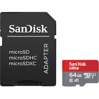SanDisk Ultra microSDXC /s+SD Adapter (microSDXC, 64 GB, U1, UHS-I)