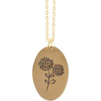 Something Different November Chrysanthemum Birth Flower Necklace & Card (100% synthetic material)