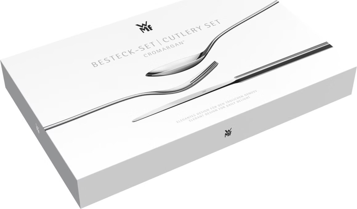 WMF Denver bestekset, 60-delig, voor 12 personen, monobloc-messen, Cromargan roestvrij staal gepolijst, vaatwasmachinebestendig WMF Denver bestekset, 60-delig, voor 12 personen, monobloc-messen, Cromargan roestvrij staal gepolijst, vaatwasmachinebestendig
