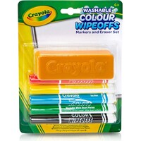 Crayola Dry Wipeoffs pens with wiper, 5pcs.